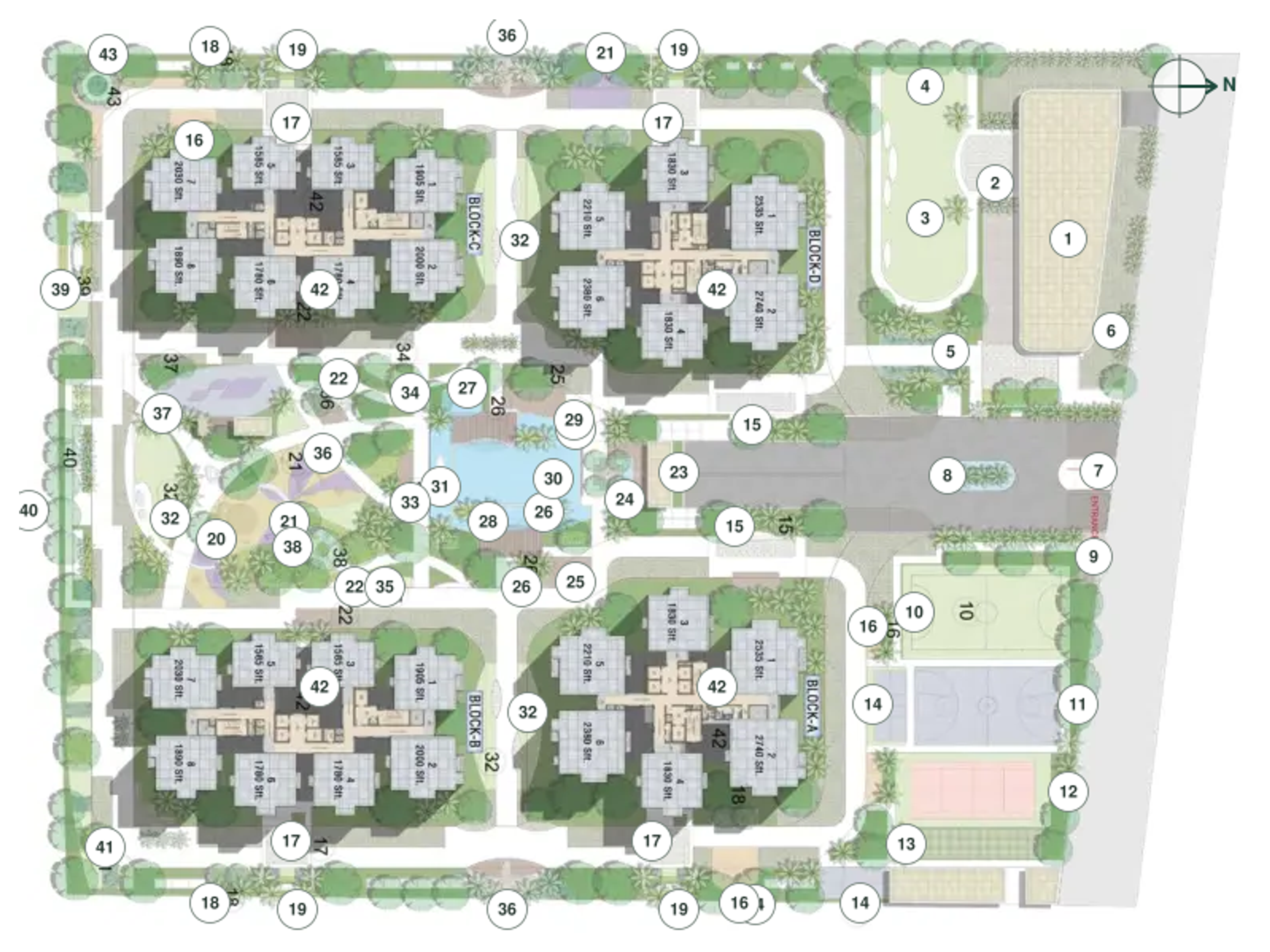 Poulomi Florique horizontal master plan layout preview